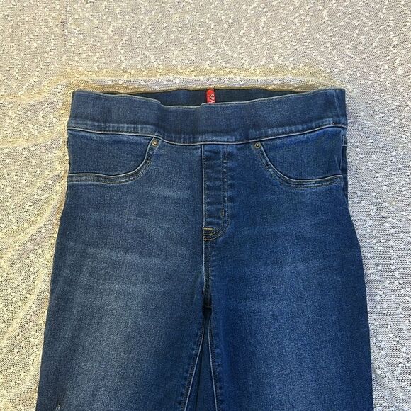 SPANX Distressed High Waist Ankle Skinny Jeans Medium Wash SMALL - Picture 6 of 15